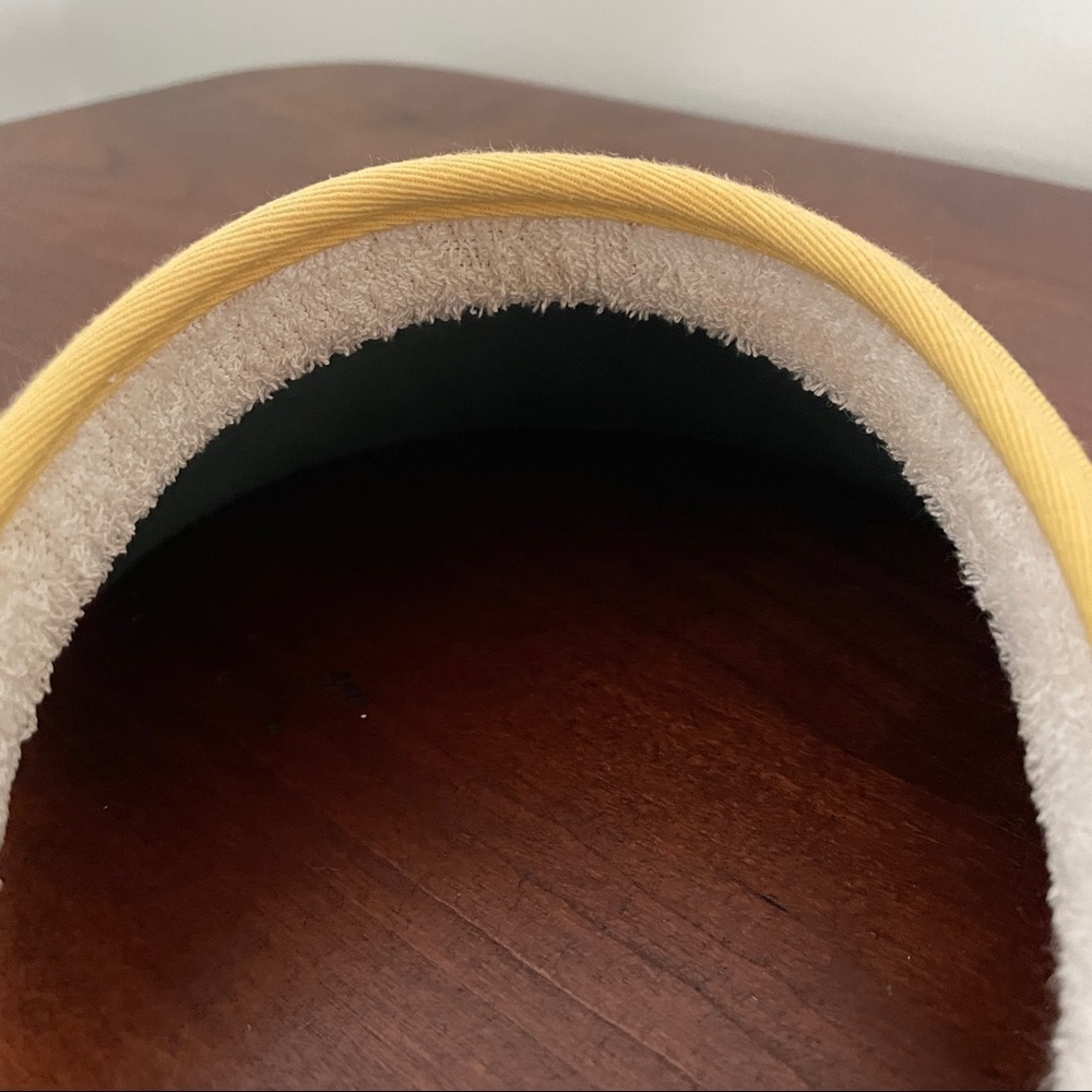 Vintage Wilmington Country Club Visor Yellow Fabric 80s Terrycloth Preppy Golf - Picture 8 of 13